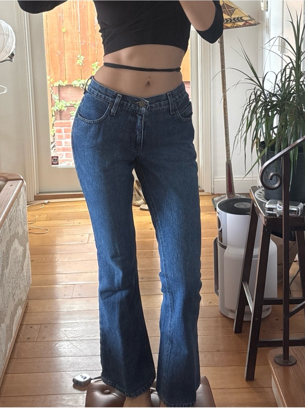 Vintage 90s / Y2K Mudd 100% Cotton Rigid Flare Jeans